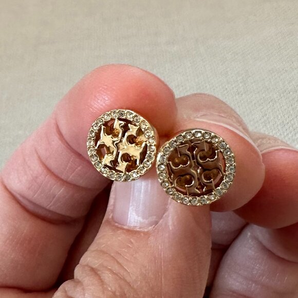 Tory Burch Pave Studs in Gold Tone - Picture 2 of 3